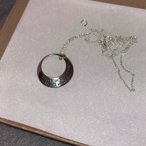 NWOT Silver Necklace (Proverbs 3:5)